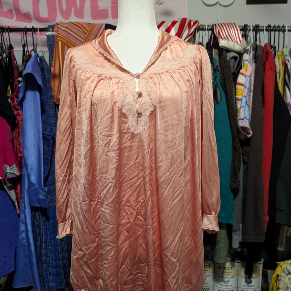 Elegant Peach Women's Sleep Top